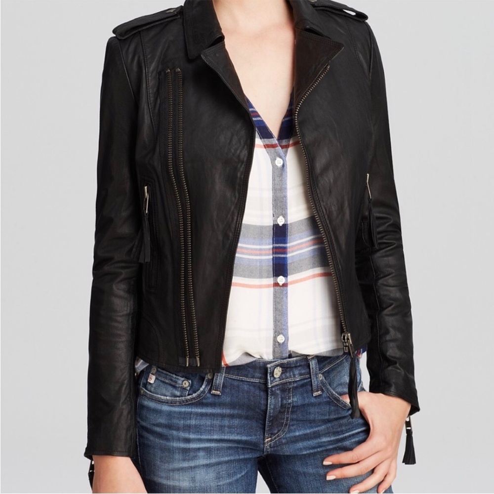 Joie leather bomber jacket